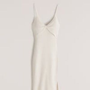 Abercrombie & Fitch Cream Midi Dress